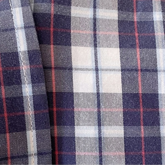 UNTUCKit Cotton Plaid Button Down Shirt Blue White Men’s Size Large - Picture 6 of 7
